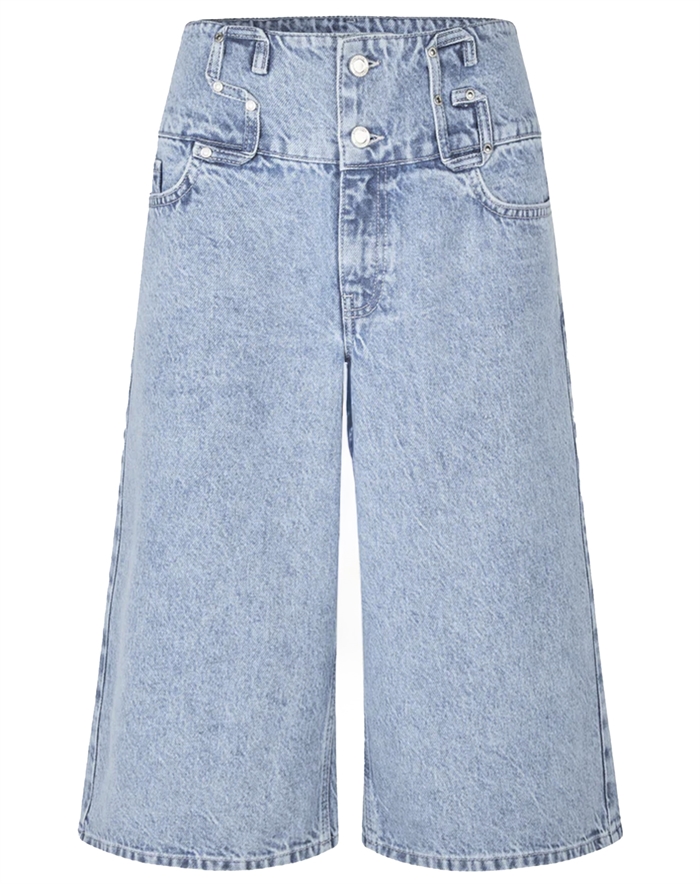 Stine Goya - Logoed Loop Jorts - Denim Blue