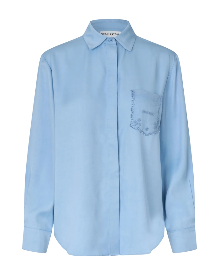 Stine Goya - Oversize Shirt - Sky Blue