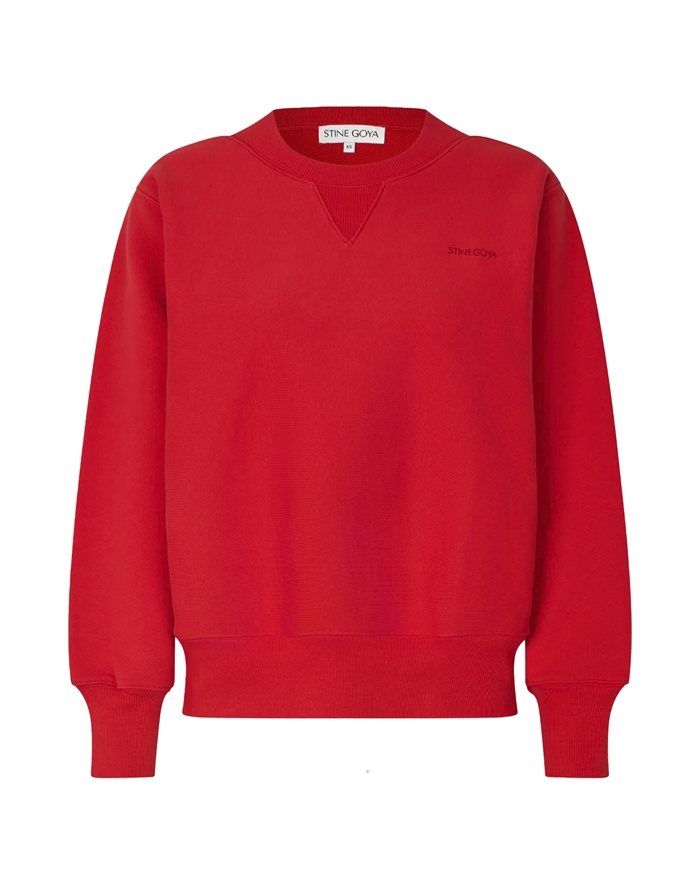 Stine Goya - Side Panel Sweatshirt - Fiery Red 