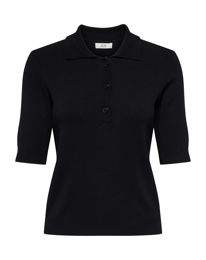 JDY - JDYBloom Pullover Strik Polo - Black