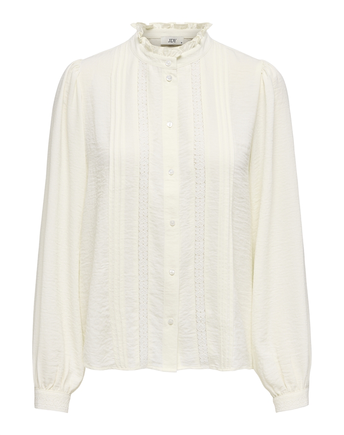 JDY - JDYEllis Life Lace Skjorte - Cloud Dancer 