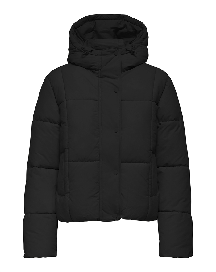 JDY - JDYWonder Short Hood Puffer Jakke - Black