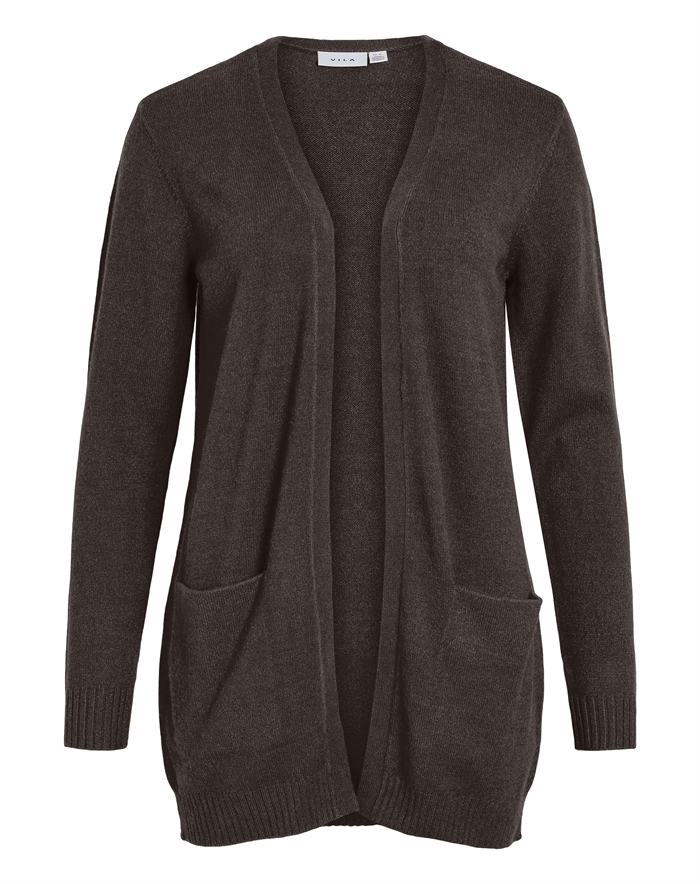 Vila - VIRil Open Strik Cardigan - Coffee Bean 