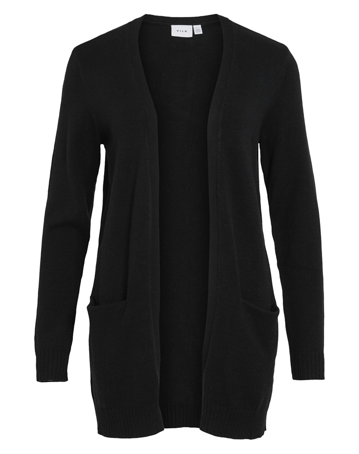 Vila - VIRil Open Strik Cardigan - Black