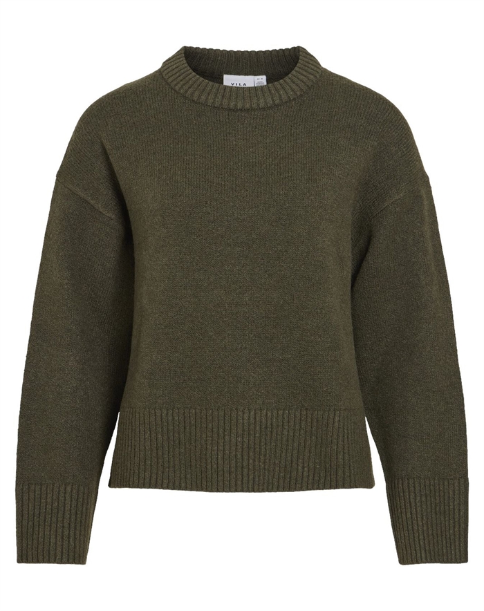 Vila - VISia O-Neck Knit Pullover - Forest Night