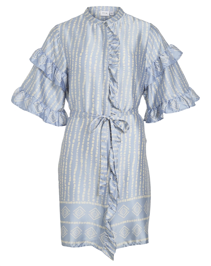 Vila - Vikavas Frill Kjole - Kentucky Blue