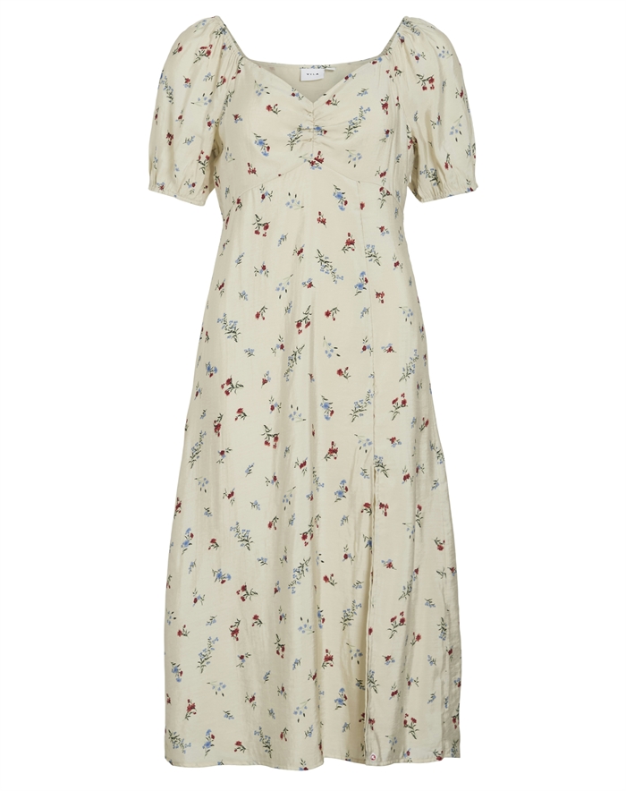 Vila - Havanne Rima Midi Kjole - Birch/Rima