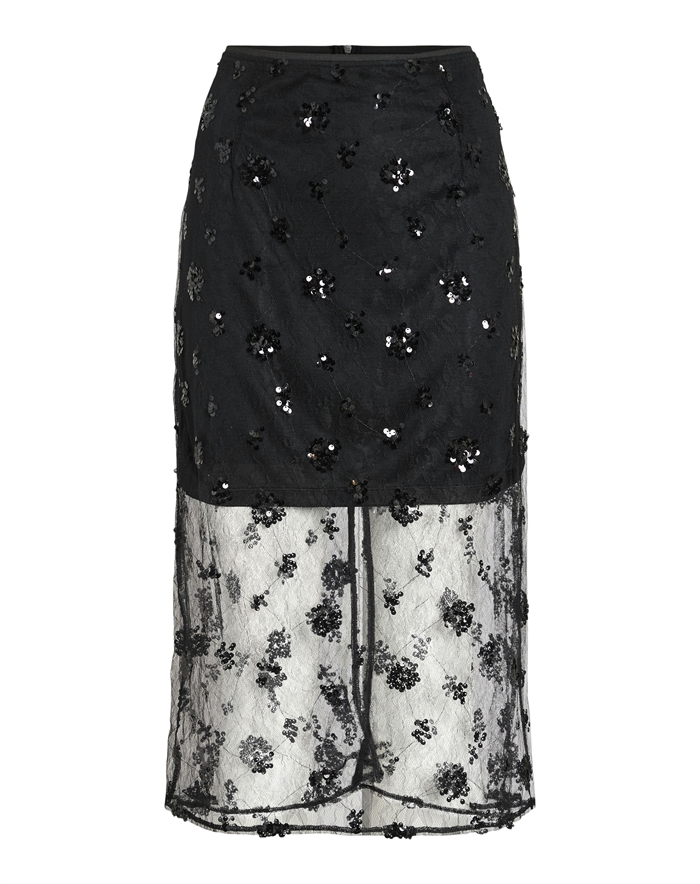  Vila - VIAda Midi Nederdel - Black Beauty