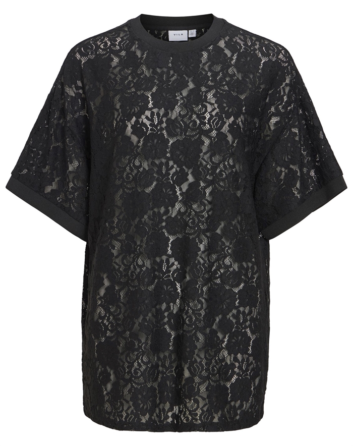 Vila - VIAndrina O-Neck T-Shirt - Black Beauty