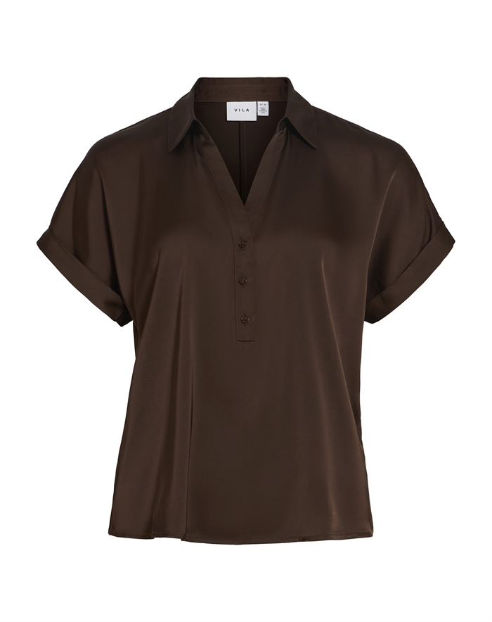 Vila - VIEnna Ravenna Bluse - Coffee Bean 