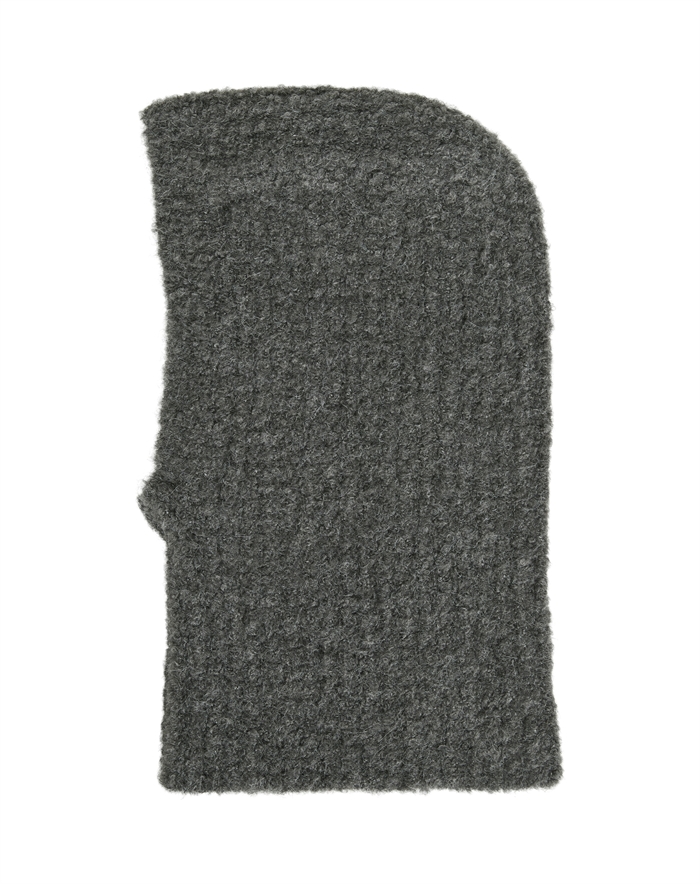  Vila - VIJanis Boucle Strik Balaklava - Dark Grey Melange 