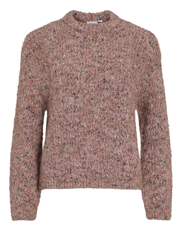 Vila - VILili O-Neck Strik - Nostalgia Rose/Multi