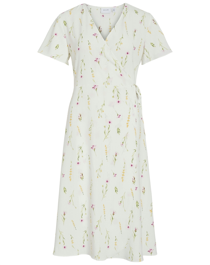 Vila - VILovie Wrap Midi Kjole - Snow White