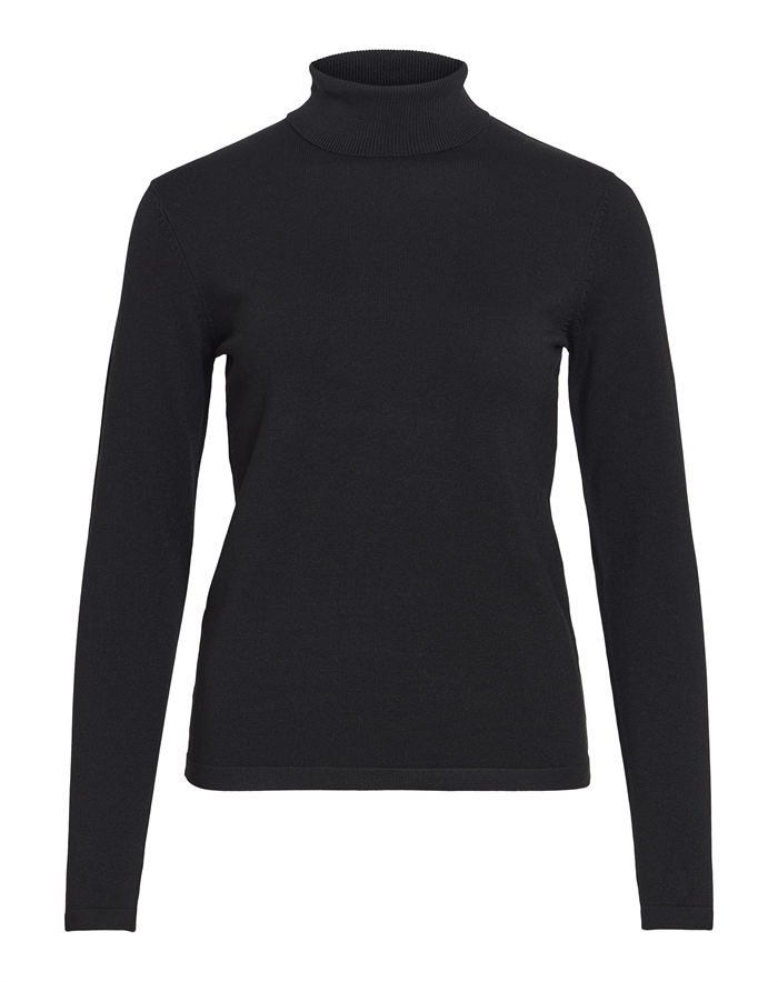 Vila - VIMalu Rollneck Strik - Black Beauty 