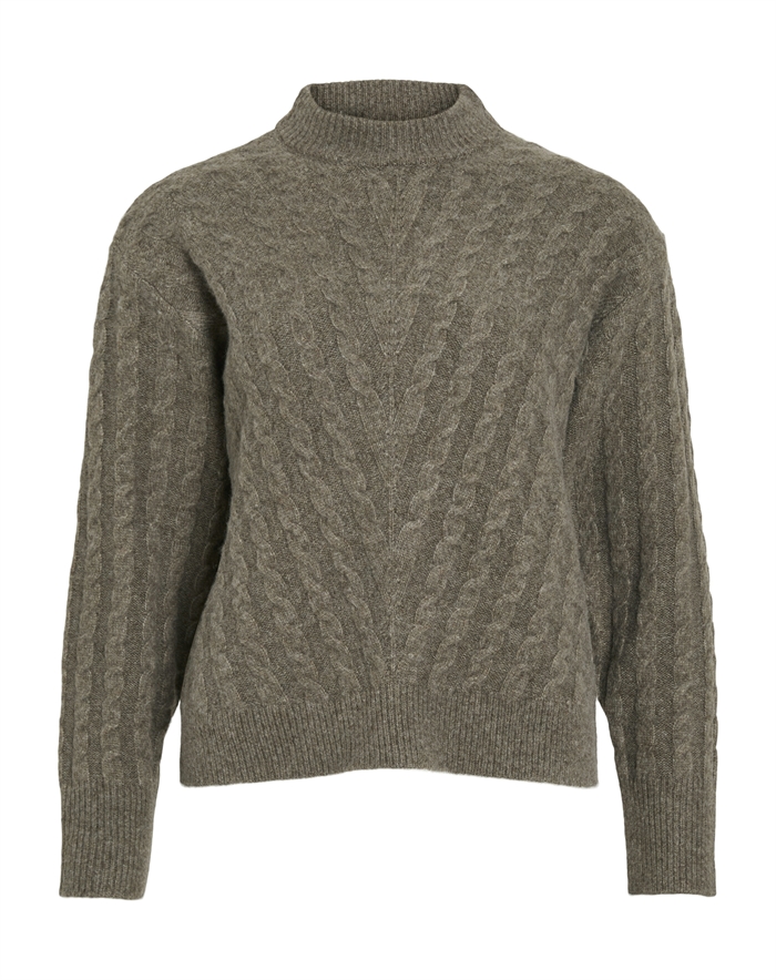  Vila - VIRelli Highneck L/S Cable Strik - Falcon