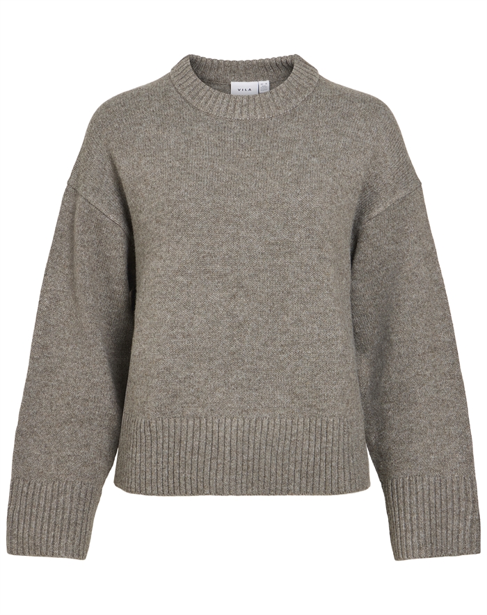 Vila - VISia O-Neck Knit Pullover - Falcon