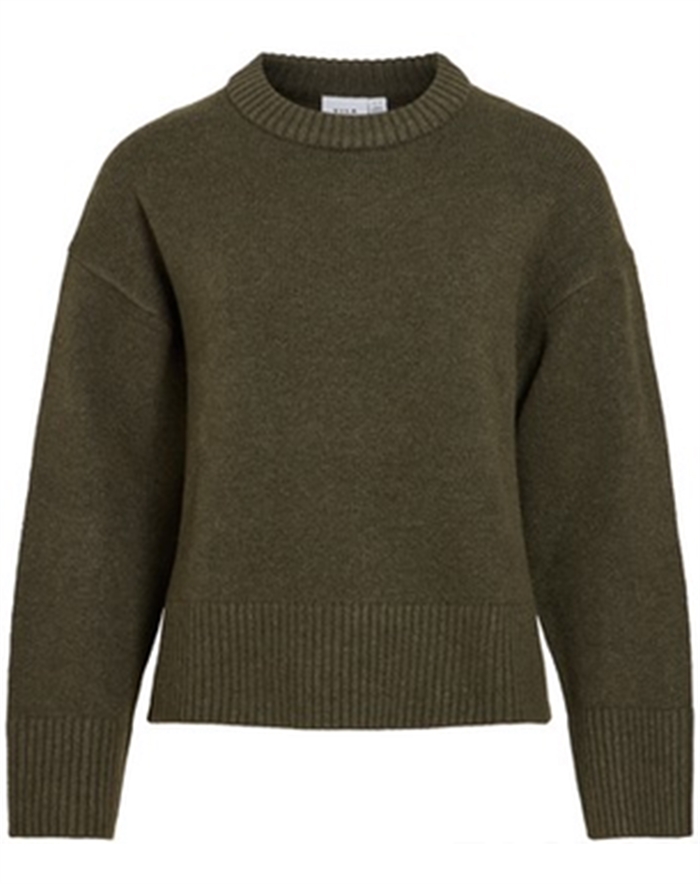 Vila - VISia O-Neck Knit Pullover - Forest Night