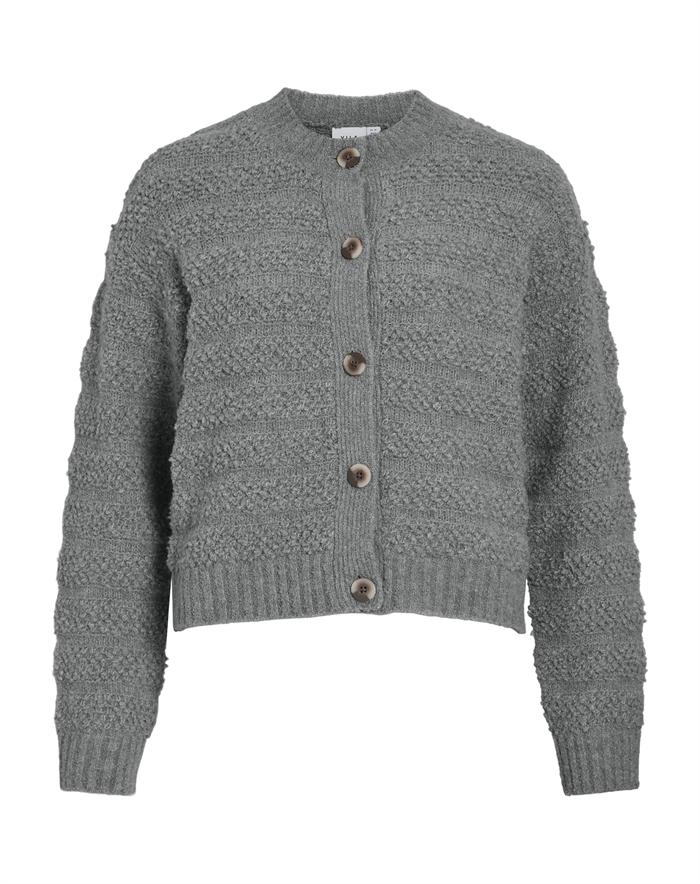  Vila - VITilla O-Neck Cardigan Strik - Medium Grey Melange
