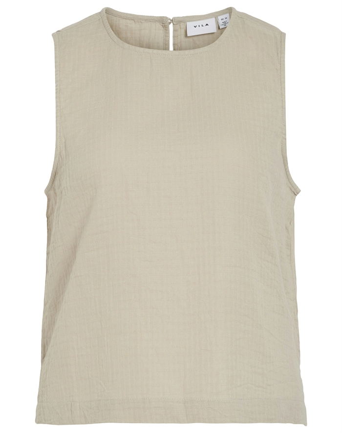 Vila - VILania O-Neck Top - Feather Corey