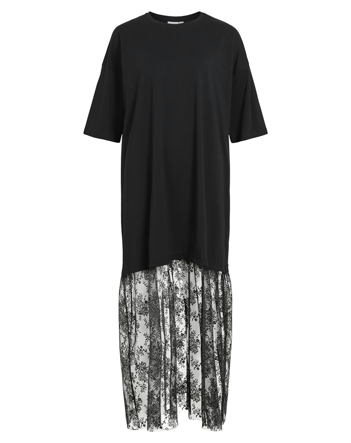 Vila - VIKata Oversize Lace Kjole - Black