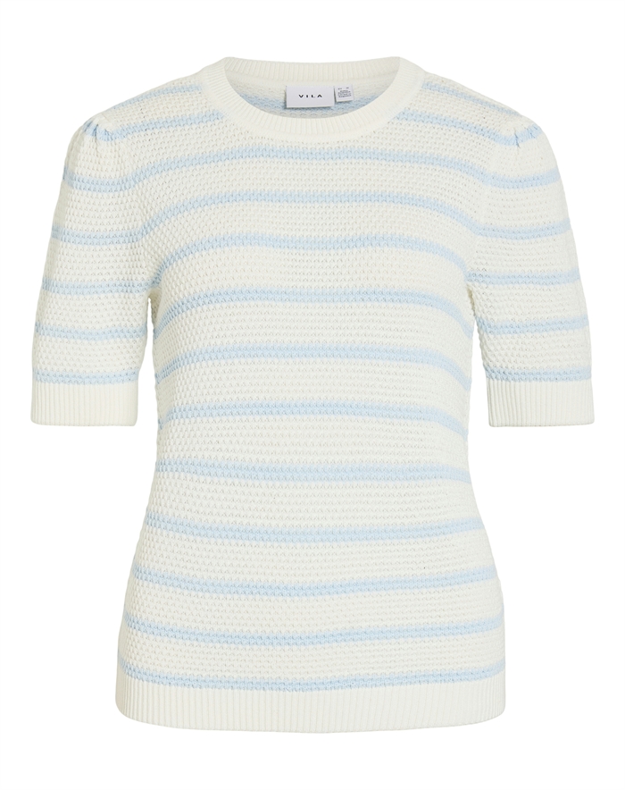 Vila - VIDalo Stripe Strik - White Alyssum