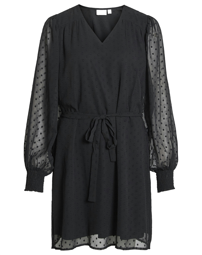 Vila - ViEdee V-Neck Kjole - Sort