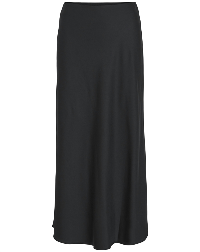 Vila - VIEllette Midi Nederdel - Black