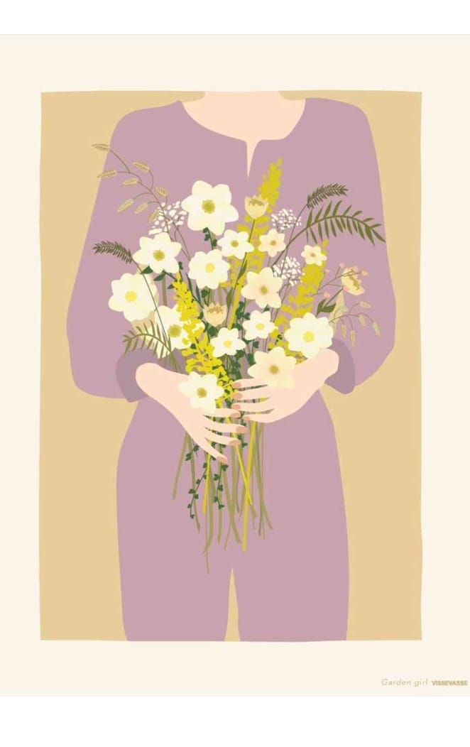 Garden Girl Plakat x 40 cm Vissevasse Hos Blossom