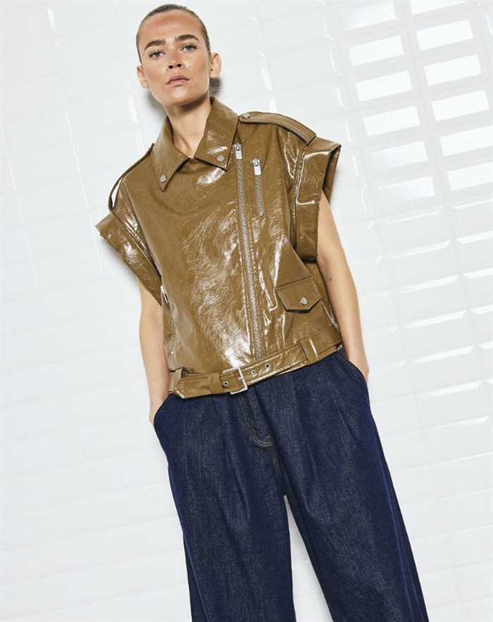 Withblack - Gilian WBL Vegan Waistcoat Vest - Brown Stone