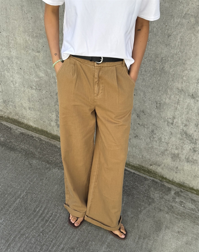 Withblack - Steffi WBL Wide Bukser - Warm Camel