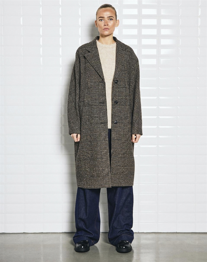 Withblack - Vista WBL Checked Frakke - Brown Prince Of Wales