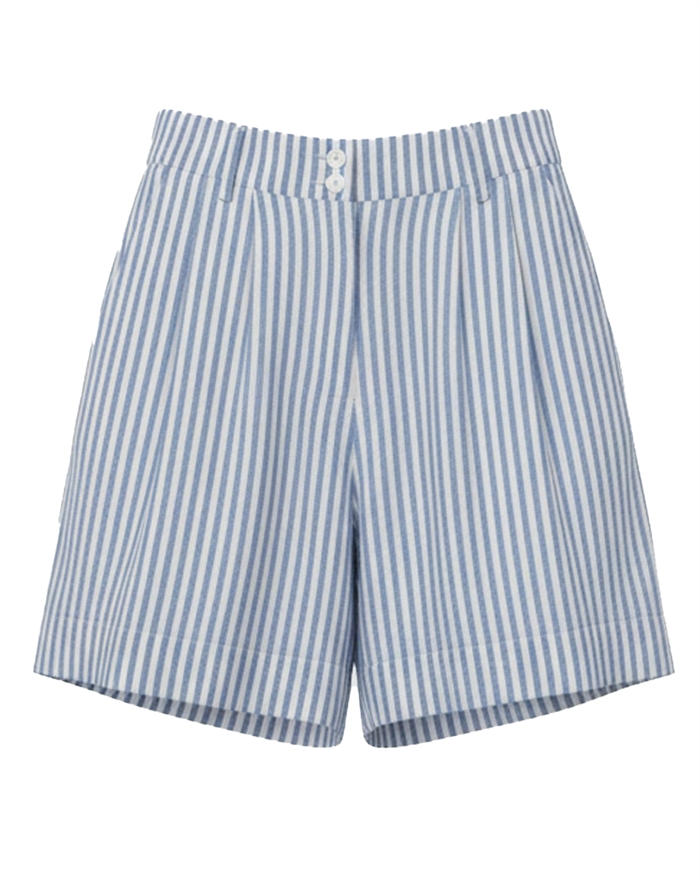 Withblack - WBLBianca Shorts - Sky Blue/White Stripe