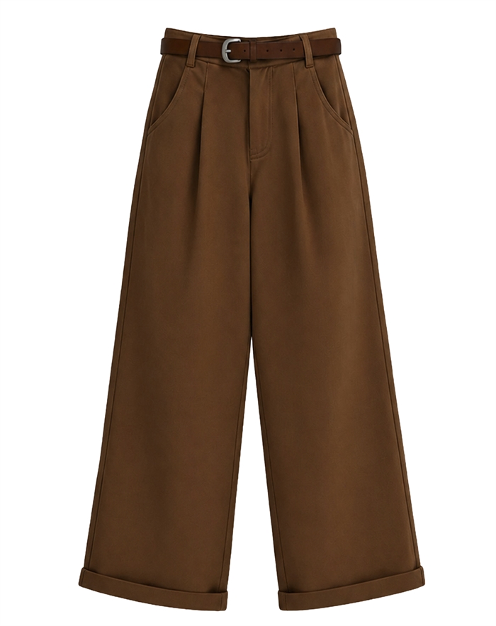 Withblack - WBLSteffi Wide Bukser - Dark Camel