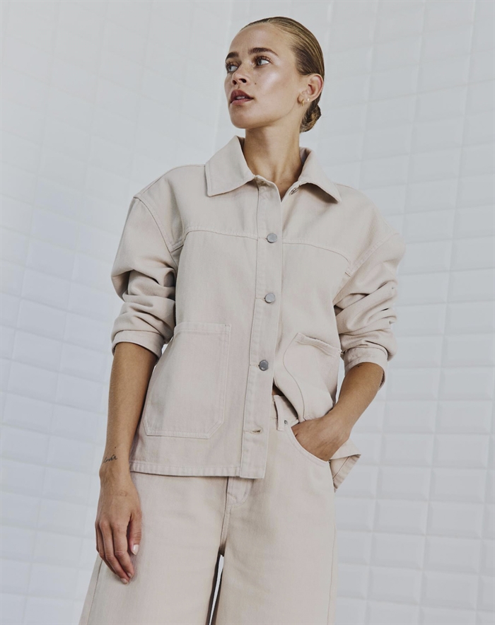 With Black - WBKarolina Worker Jakke - Oatmeal