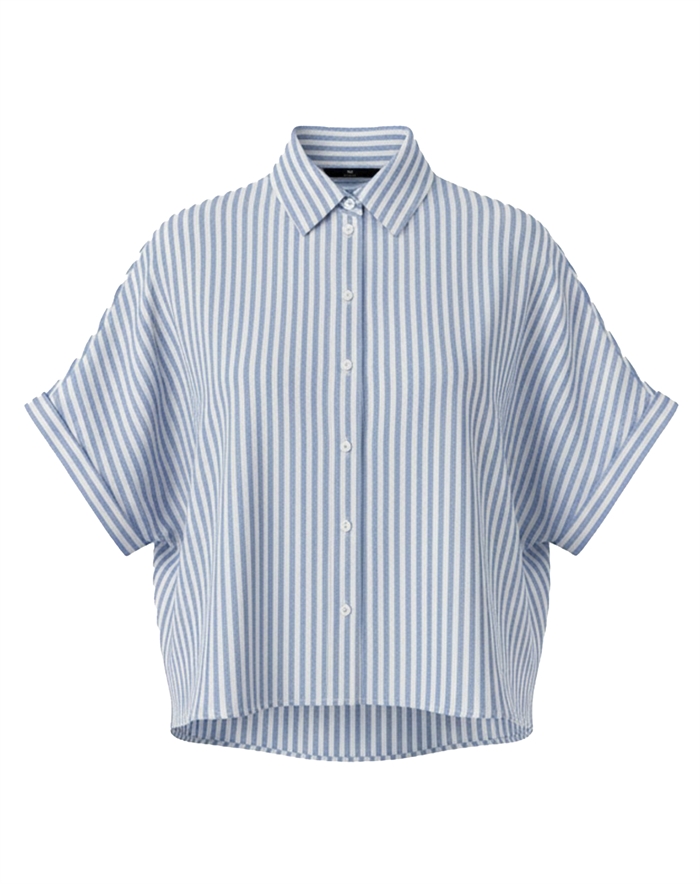 Withblack - WBLBianca Batsleeve Skjorte - Blue/White strip 