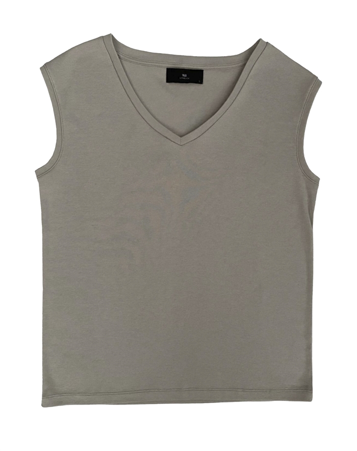 Withblack - WBLComo V-Neck Top - Grey Sand