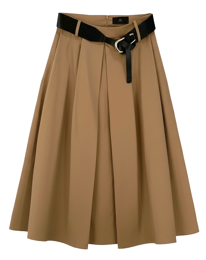 Withblack - WBLHeather Midi Nederdel - Dark Camel