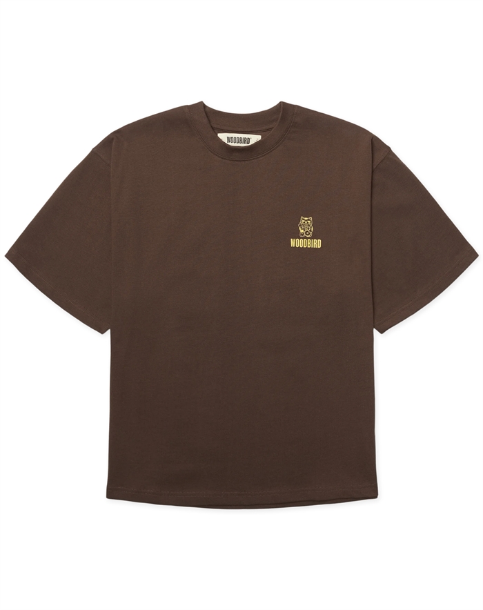 Woodbird - WBBalo Lucky T-Shirt - Dark Brown