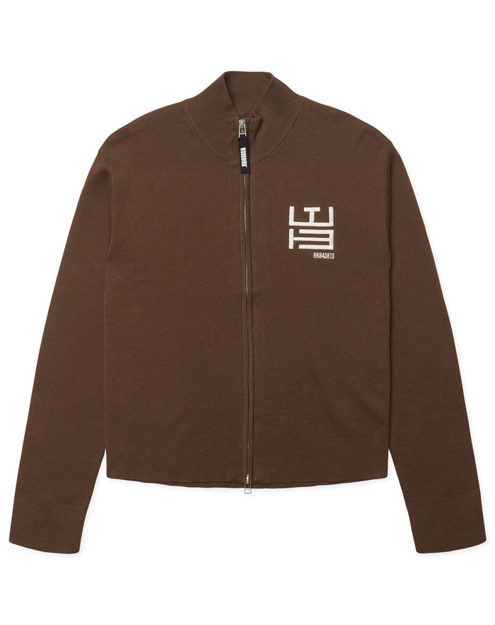 Woodbird - WBFang Full Zip Cardigan - Brown