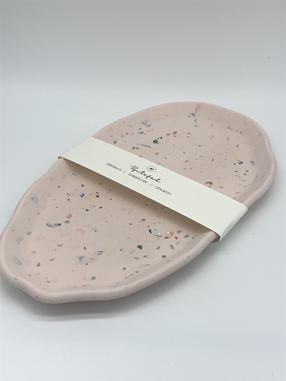 And C Stort Pyntefad Rosa Med Terrazzo - Shop Online