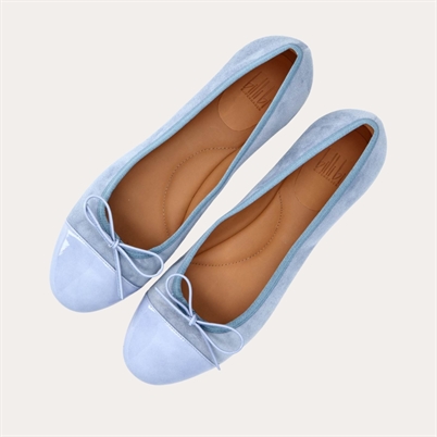 Billi Bi A6021 Ballerina Blue Patent Suede Shop Online Hos Blossom