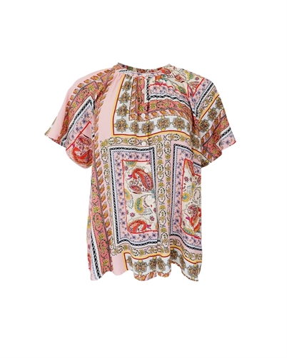 Black Colour Bcsteffi Patchwork Skjorte Rose-Shop Online Hos Blossom