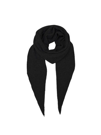 Black Colour Bctriangle Knitted Tørklæde Black-Shop Online Hos Blossom