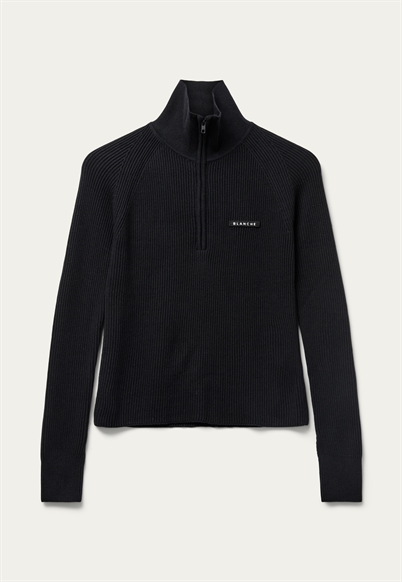 Blanche Carrick Zip Sweater Black-Shop Online Hos Blossom