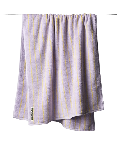 Bongusta Naram Bath Håndklæde Lilac & Neon Yellow-Shop Online Hos Blossom