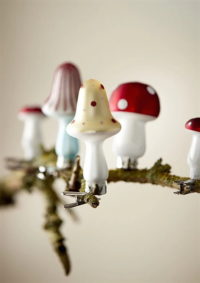 Bungalow Xmas Ornament Mushroom 4 stk Shop Online Hos Blossom