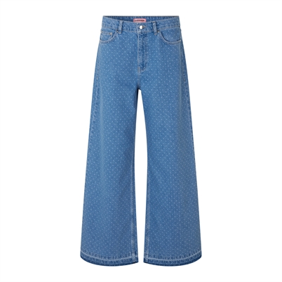 Custommade Oteca Dots Jeans Dusty Blue Shop Online Hos Blossom