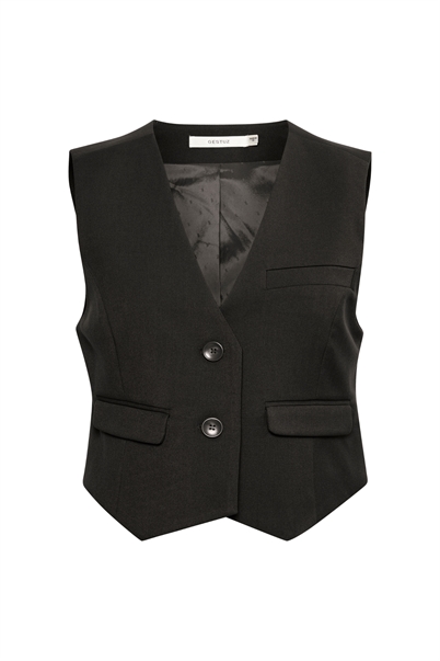 Gestuz Paulagz Waistcoat Vest Black Shop Online Hos Blossom