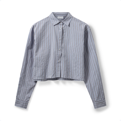 H2O Fagerholt Cropped Skjorte Blue Stripe Shop Online Hos Blossom