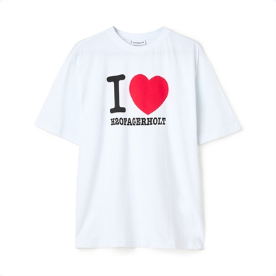 H2O Fagerholt I Love T-Shirt Off White-Shop Online Hos Blossom